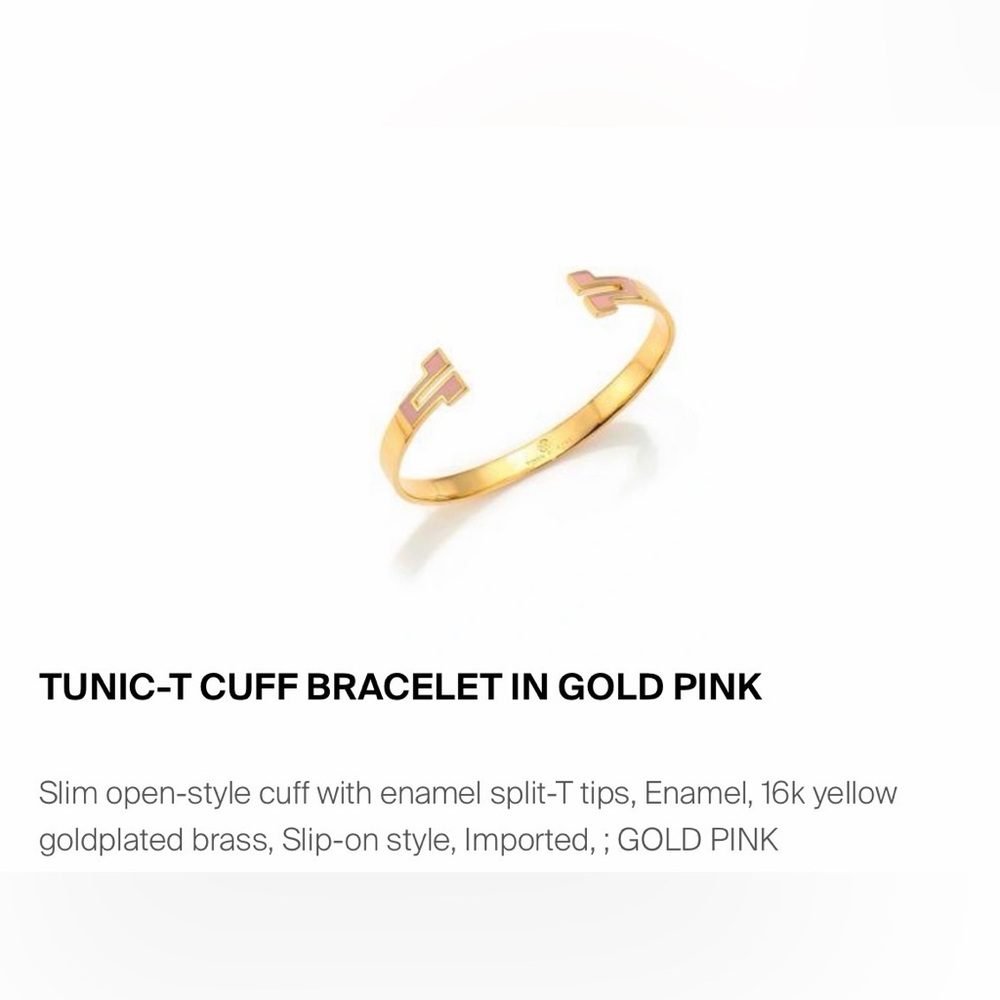 Tory Burch tunic-t pink cuff tory burch bracelet in Gold